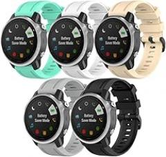 Compatible for Garmin Fenix 6S, 20mm Width Silicone Strap WatchBand Replacement for Garmin Fenix 6S/Fenix 6S Pro/fenix 7S/Fenix 7S Pro/Fenix 5S/Fenix 5S plus/Instinct 2S/D2 delta S Smartwatches