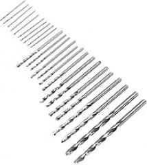 High Speed Steel Micro Twist Drill Bits, sturdy Mini Set for Jewelry Watch PCB Crafts 0.5,3mm, Suitable for DIY Work with Hand Tools, Power Tools, Electronic Repair, Silver