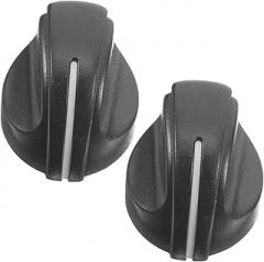 Veemoon 2pcs Fluted Shaft Control Knob Plastic Potentiometer Knob for Motor Panel Replacement for Electronic Equipment Easy Installation and Comfortable Grip