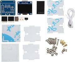 Electronic DIY Kit Mini Clock Designed with WiFi Functionality and Bright Display for Makers