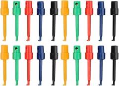 20Pcs Test Hooks Clips Multimeter Accessories Electrical Testing Colorful Test Probe for Logic Analyzer, Electronic Testing (Large Test Hook)