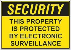 This Property Is Protected By Electronic Surveillance Security Sign #2 Metal Sign 12 x 8 Inch – Suitable for Home, Office, or Work Areas