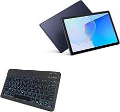 BoxWave Keyboard Compatible with Huawei MatePad C5e - SlimKeys Bluetooth Keyboard - with Backlight, Portable Slim LED 7 Colors - Jet Black