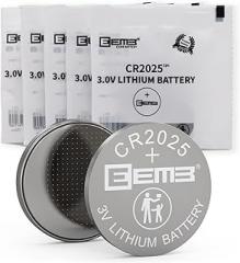 EEMB CR2025 Battery 5-Pack CR2025 3V Lithium Battery CR 2025 Coin Cell Batteries for Key FOBs, Calculators, Coin Counters, Watches, Heart Rate Monitors, Glucose Monitors and More