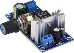 Kadimendium LM317 Adjustable Voltage Regulator Power Supply Board High Performance for Electronics Projects with Digital Voltage Display for DIY Lovers