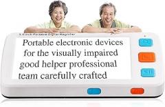 Handheld 5.0 Inch Video Magnifier, Magnifying Glass Electronic Digital Magnifier, Electronic Low Vision Aids, for Visually Impaired, Low Vision, Color Blindness