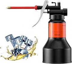 Oil Spout Pump Oiler Can for Precise Lubrication Straight Nozzle Dispenser with Easy Control Tool Maintenance for Small Machinery Industrial Equipment Electronics and Diy Projects 6.3x3.35x3.03