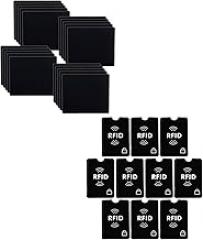 SaiTech IT Set of 10 RFID Blocking Sleeves Best way to Protect your Cards from Electronic Theft Bundle with 20 Pack 2mm Mouse Pad with Stitched Edges for Computers, Laptop - Black