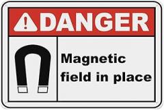 Danger Magnetic Field in Place Sign 8