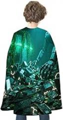 Halloween Electronic Wreckage Pile Cloak Reversible Cape Costume for Masquerade Halloween Cosplay Birthday Party Decoration