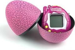 Interactive Digital Pet, Retro Virtual Electronic Pet Keychain Handheld Game Machine for Boys Girls (Pink