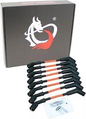 AIP Electronics Dragon FIRE Performance Street Series Orange 8.5mm Low Ohm Spark Plug Wire Set Compatible with 1997-2019 Chevrolet Cadillac Pontiac LS 5.3L 5.7L 6.0L 6.2L 7.0L V8 OEM Fit PWJ258-O