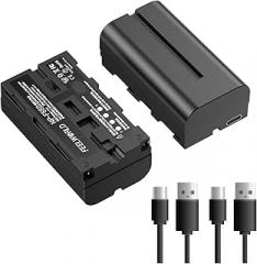 FEELWORLD 1 Pack NP-F550 2200mAh Battery Replacement of NP-F970 F960 F950 F770 F750 F570 F550, USB-C Fast Charging Rechargeable for LED Video Light, Camera Monitor, Wireless Transmission