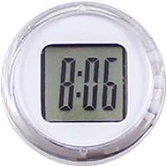 Motorcycle Clock Car Dashboard Clock Accessories Compact Bike Handlebar Mount Car Electronic Auto Electronic Timepiece, White