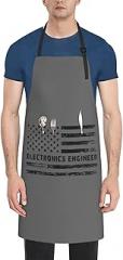Electronics Engineer Usa Flag Aprons With Pockets Men Women Waterproof Adjustable Bib Apron Kitchen Gardening Salon Aprons For Cooking