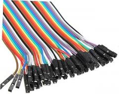 ARTIBETTER 40pcs Female to Female Jumper Wires Cables for Breadboard Projects and Reusable Spacing Connectors Easy to Install for Electronics and DIY Applications