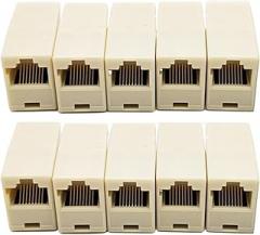 10PCS RJ45 Powerline Network Adapters CAT6 CAT5 Network Cable Straight Ethernet LAN Coupler Joiner Connector p/Lug Ethernet Sockt