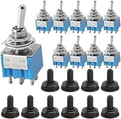 Black ON-Off-ON Rocker Switch 6 Pin DPDT 21mm x 15mm Panel Mount 10A 125VAC 6A 250VAC KCD1 for Automotive and DIY Electronics