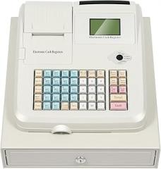 48 Keys Electronic Cash Register Point-of-sale (pos) System W/adapter Grey White，Used In Restaurants, Supermarkets, Clothing Stores