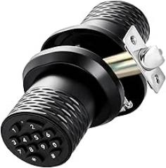 Smart Door Knob with Keypad, Electronic Keyless Entry Door Lock, Auto Lock, Anti-Slip Handle, Waterproof, Anti-Peeping Password(YL-78-black)