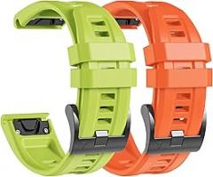 lepmok 22mm Band for Garmin Fenix 7/Fenix 7 Solar/Fenix 7 Sapphire Solar/Fenix 6 GPS/Fenix 6 Pro GPS/Fenix 6 Sapphire GPS/Fenix 5/Fenix 5 Plus (2-Pack)