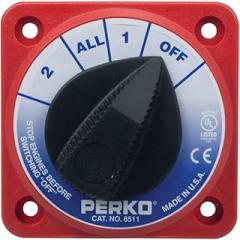 Perko 8511DP0USA Battery Selector Switch Without Key Lock , Red