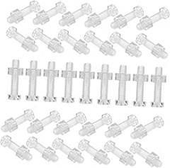 Alipis Plastic Screws Acrylic Round Head Bolts Nuts Mounting Fasteners for Electronics Crafts Insulated Screws for DIY Projects