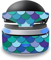 MightySkins Skin Compatible with Sony Playstation VR wrap Cover Sticker Skins Blue Scales