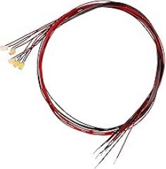 YOKIVE 5 Pcs 0805 Micro Warm White Pre-Wired Devices LED Light, Lighting and Decoration, Great for Electronics Projects DIY, Small Model (DC 2.8-3V)