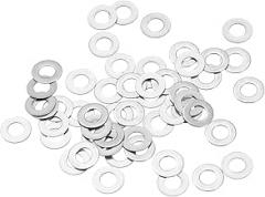 M4 304 Stainless Steel Flat Washers, 50pcs 4x8x0.5mm Ultra Thin Flat Spacers for Screw Bolt, Electronic Repair, Automotive