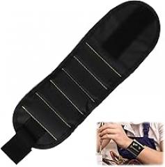1PCS-Black Magnetic Wristband with Tool Belt Design, Magnetic Wristband for Screws - Birthday Christmas Gifts,Suitable for Giving Dad Grandpa Husband Handyman Boyfriend Anniversary Fathers Day
