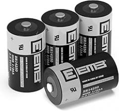 EEMB 1/2 AA Size 3.6V Lithium Batteries ER14250 LS14250 3.6Volt 1200mAh Single Use Battery 4Pack