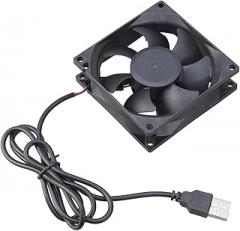 80mm USB 5V High Airflows Cooling Fan for Printer Piece Case Electronics Quiet 2300RPM Heatsink Fan Black