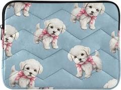 Sleeve Laptop Bag Portable Electronic Device Cover White Puppies Portable Protective Case