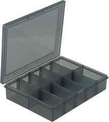 Plastic Tool Storage Box with Adjustable Divider, Screw Organizer Grid Box for Electronic Components, Drill Bit Storage Case, Removable Baffle for Small Tools and Fasteners, Pack(A)