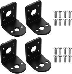 4 Sets Mini Motor Mount Holders Aluminum L-Shaped Gear Motor Brackets with Screws for DIY Electronics Horizontal Mounting Tools