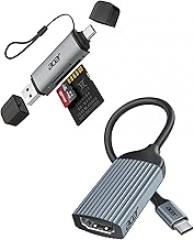 acer USB C to HDMI Adapter 4K@60Hz Bundle with SD Card Reader