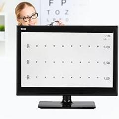 LCD Electronic Optical Vision Meter 18.5/21.5 Inch w/300+ Visual Targets and 5 Display Methods Optometry Projector w/Remote Control (18.5Inch)