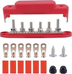 Heavy Duty Busbar Power Distribution Module with Terminals Stainless Studs Suitable for Boats Vehicle Electrical Systems