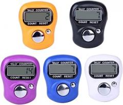 Random Color 1PCS Mini Digital Finger Counter LCD Electronic Hand Tally Counting Ring 5PCS Random Color,Mini Finger Tally Counter Convenient Design