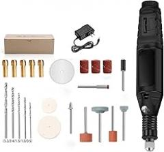 Mini Electric Drill, 12V 13W Multipurpose Cordless Rotary Tool, Portable Electronic Components for Carving Wood, Jade, Kernel, Egg Shell and Bone