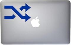 Cross Direction Arrows Vinyl Decal for MacBook, Laptop or Other Device 5 Inch (Traffic Blue)