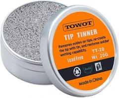 TOWOT Tip Tinner For Electronics Soldering, Iron Tip and Re-Tinning Solution, Removes Oxidation, 20g