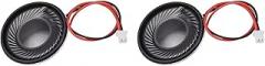 DMiotech 2 Pack 1W 8 Ohm 28mm Diameter DIY Magnetic Speaker Round Type Internal Replacement Loudspeaker with PH2.0/1.25mm-2P Terminal Line for Electronic