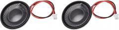 DMiotech 2 Pack 1W 8 Ohm 28mm Diameter DIY Magnetic Speaker Round Type Internal Replacement Loudspeaker with PH2.0/1.25mm-2P Terminal Line for Electronic