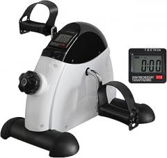 120KG Capacity Mini Exercise Bike with Electronic Display & Instep Restraint Strap, Home Rehabilitation Training Walking Machine