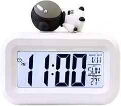 Digital Alarm Clock, LED and Mirror Desk Clock Large Display Electronic Alarm Data Time Calendar Temperature for Home Office (Astronaut)