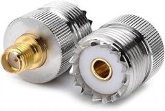 DHT Electronics 2pcs RF coaxial Coax Adapter SMA Female to UHF Female SO-239 SO239