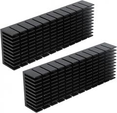 aqxreight 2Pcs Cooling Fins Aluminu Slotted Heatsink Kit for Electronics 120x40x20mmWith Adhesive Cooling FinsAluminum FinsAluminum Heatsink KitAluminu RadiatorSlotted Heat (with Back Glue)