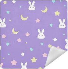 Cute Rabbit Bunny Stars Camera Protective Wrap, Anti-scratch Lens Protector Wrapper, Magic Self-Adhesive Cloth for Cameras/DSLR/Laptop/Electronic Accessories, S